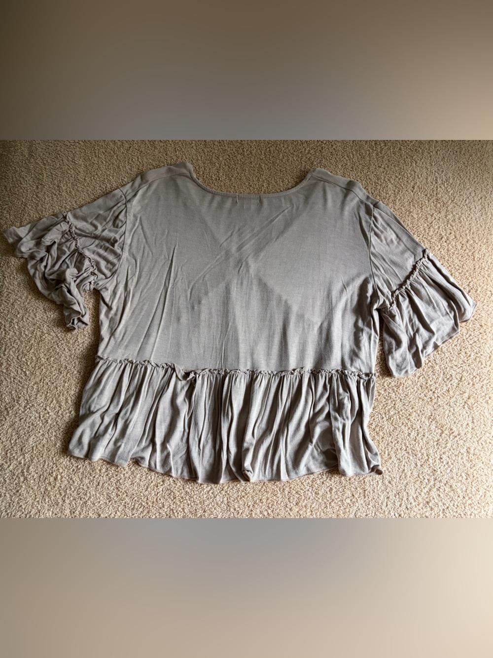 Boho Ruffled Sleeve Women's Top - Picture 2 of 9